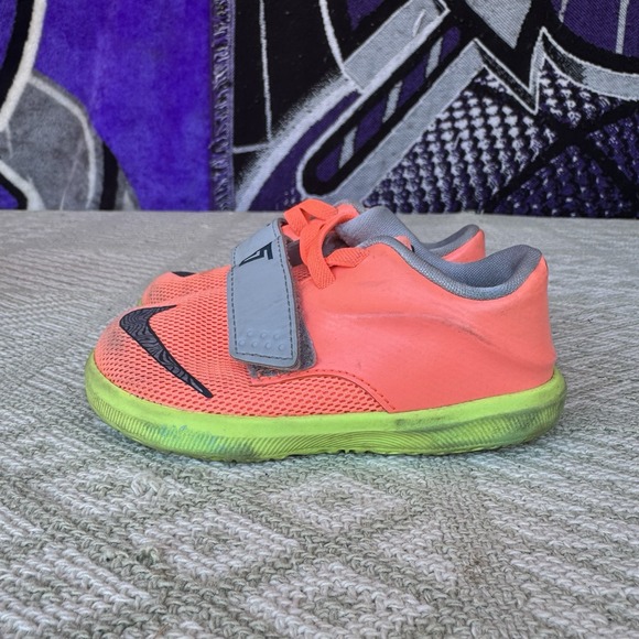 Size 6c - Nike KD VII '35K Degrees' (TD) Baby Shoes Mango-Grey-Volt 669943-800 - Picture 1 of 5